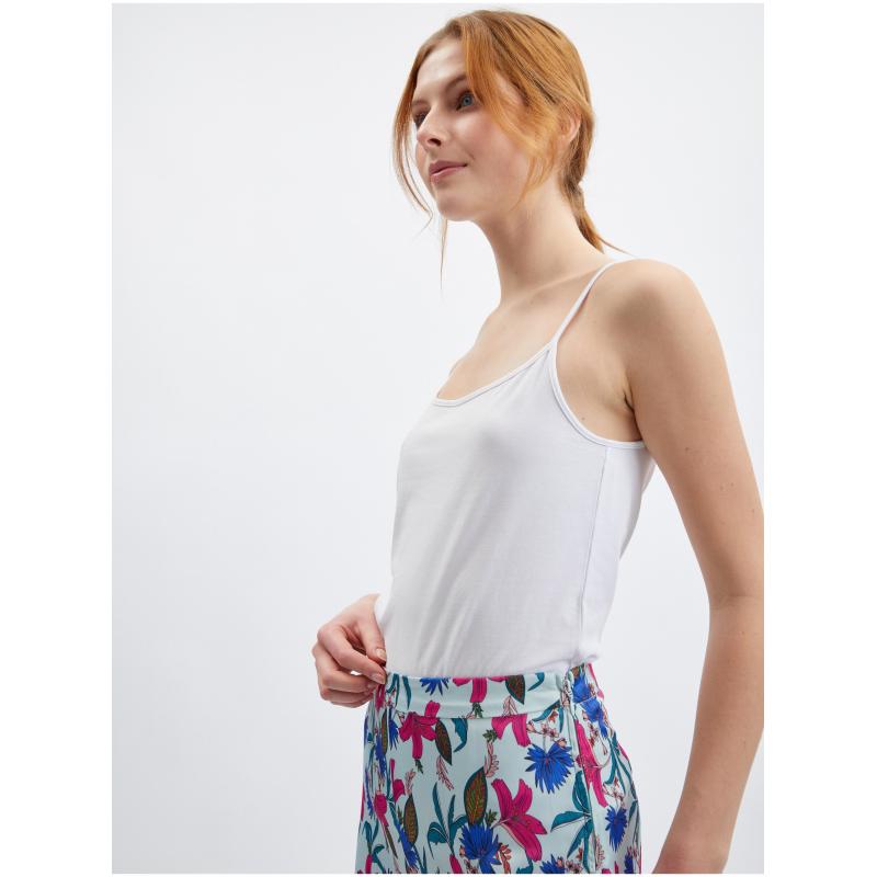 Világoskék női virágos nadrág