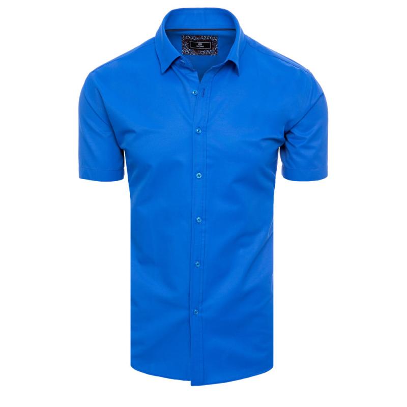 Pánská košile s krátkým rukávem OVE chrpově modrá