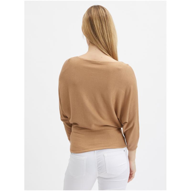Světle hnědý dámský svetr