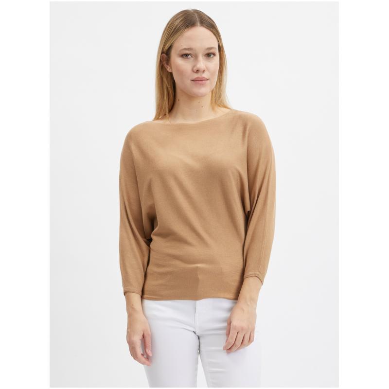 Světle hnědý dámský svetr