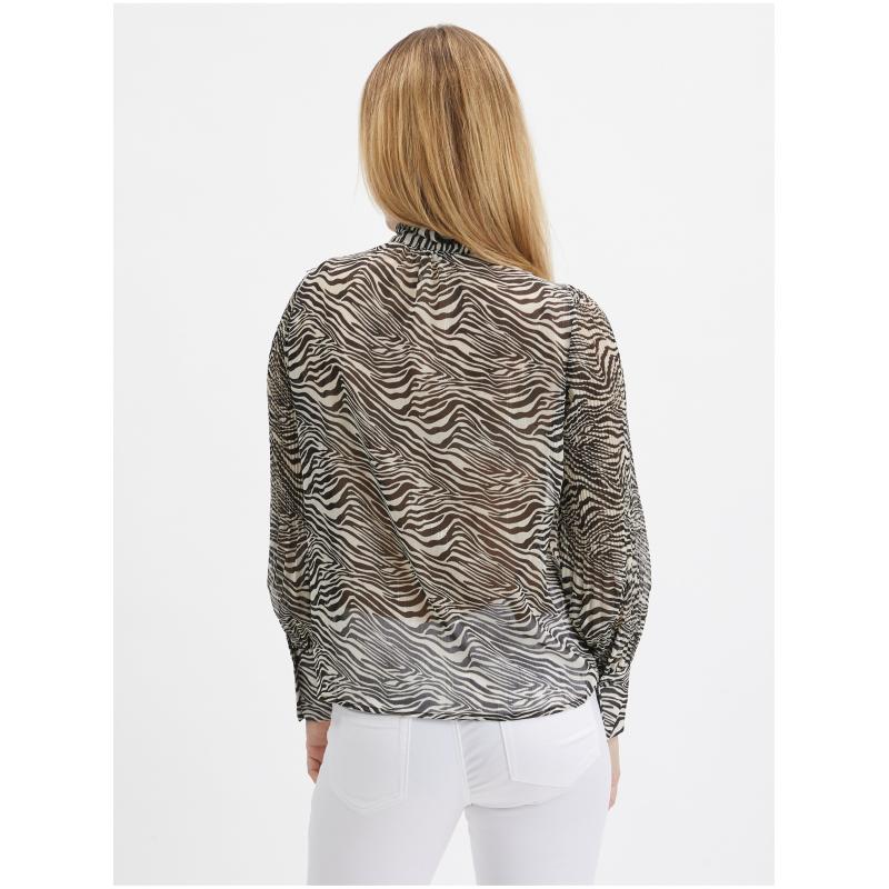 Černá dámská vzorovaná halenka