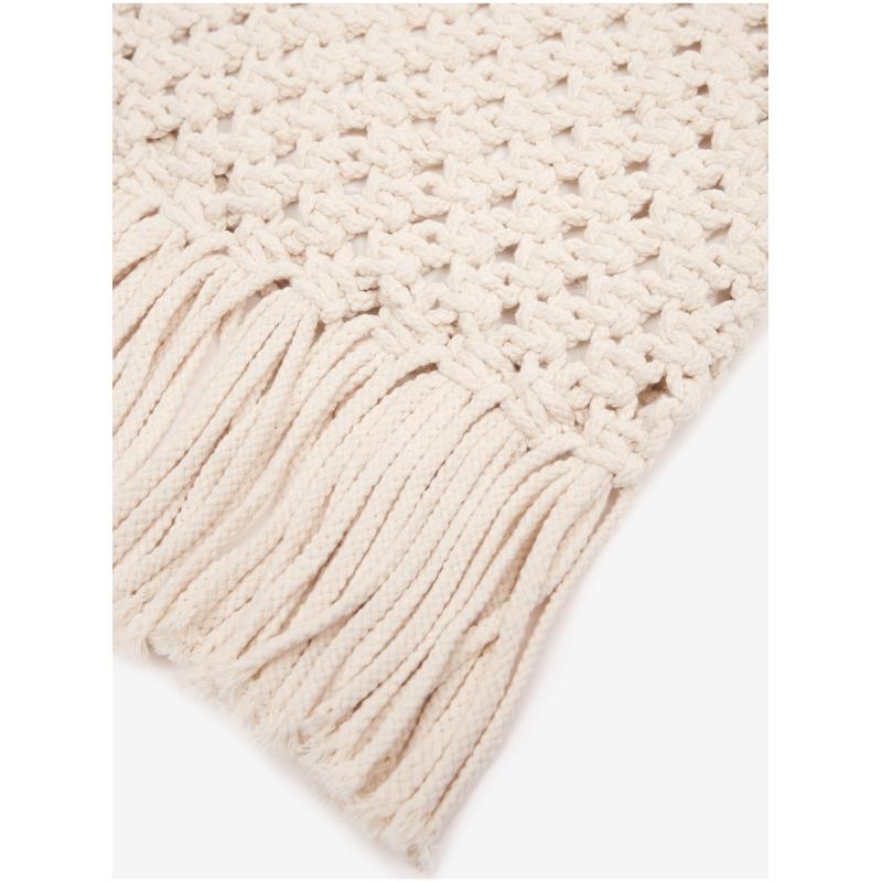 Bílá dámská pletená taška s ozdobným detailem