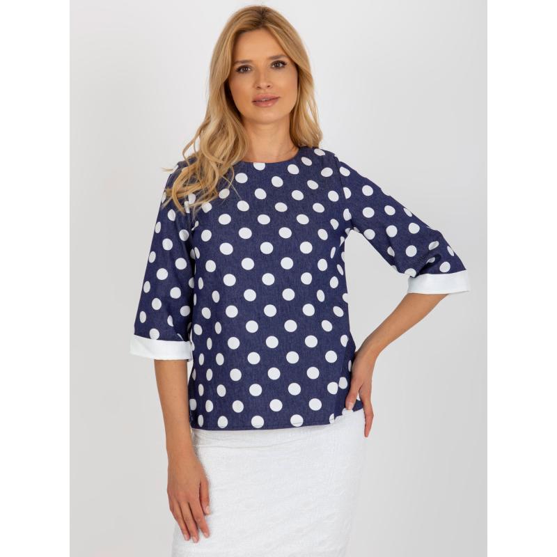 Dámská halenka s 3/4 rukávy SIMONA tmavě modrá 