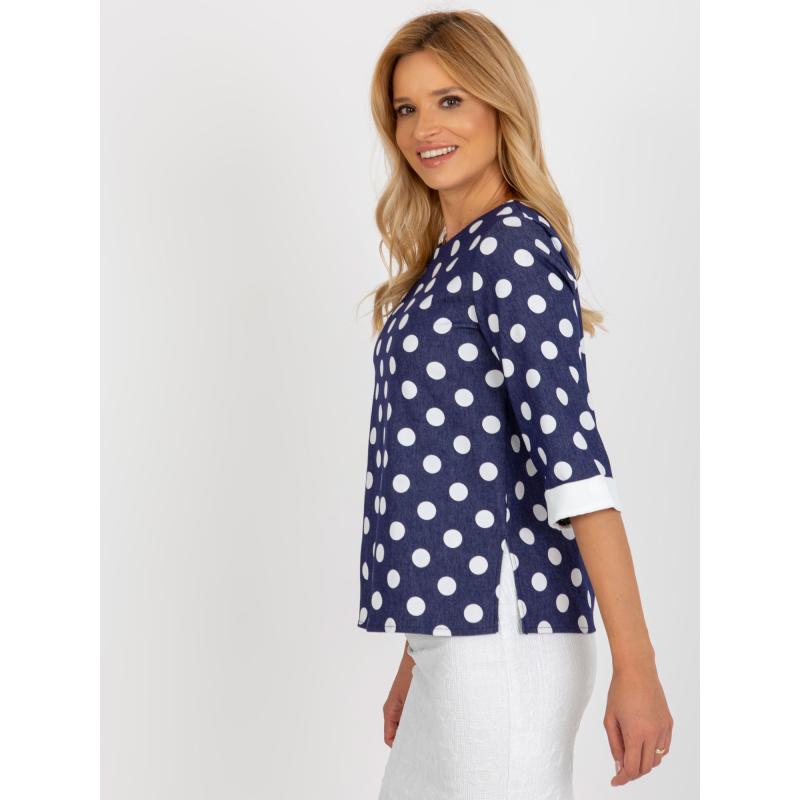 Dámská halenka s 3/4 rukávy SIMONA tmavě modrá 