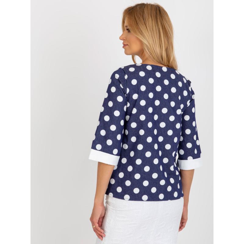 Dámská halenka s 3/4 rukávy SIMONA tmavě modrá 