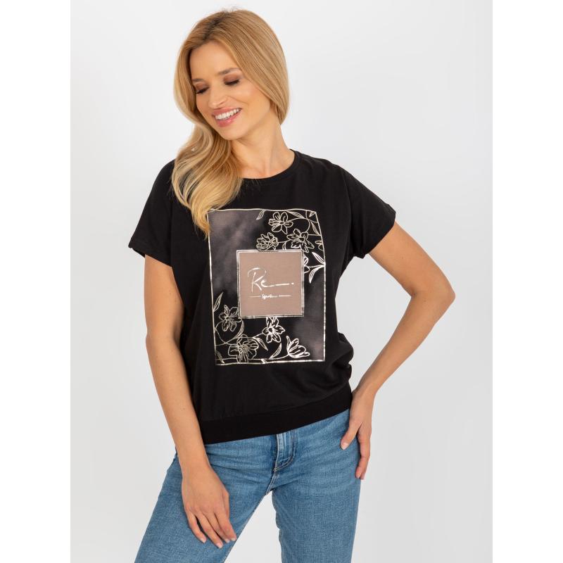 Dámská halenka s potiskem RUE PARIS černá 