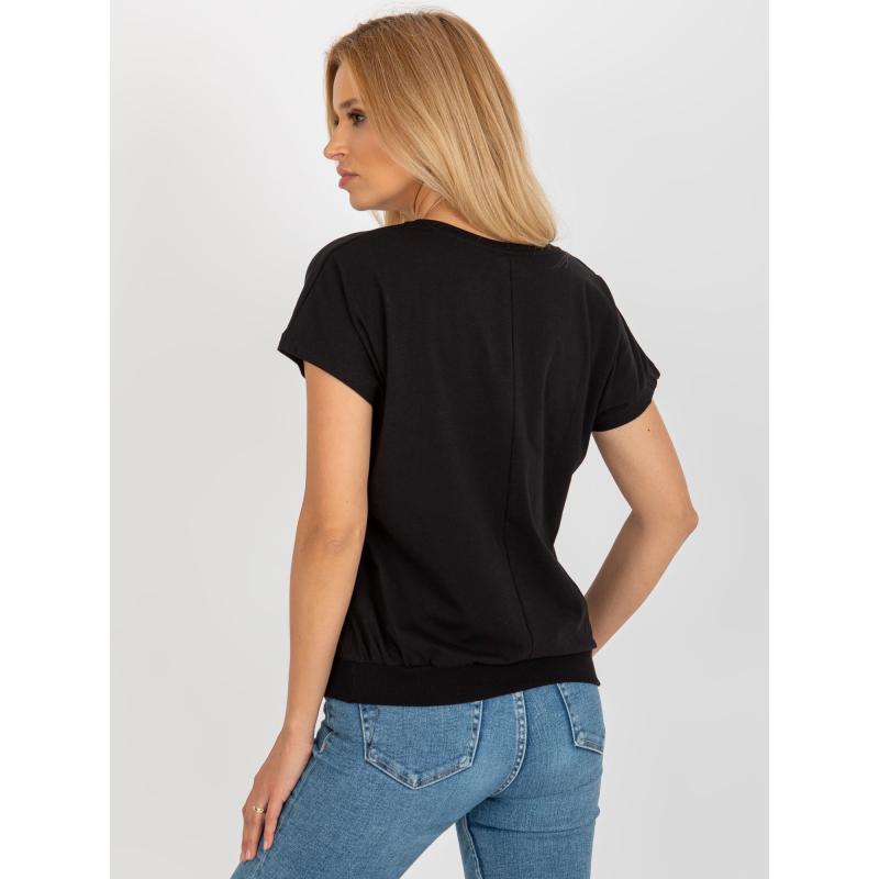 Dámská halenka s potiskem RUE PARIS černá 