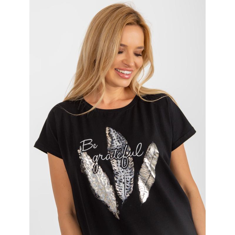 Dámská halenka s potiskem RUE PARIS černá 