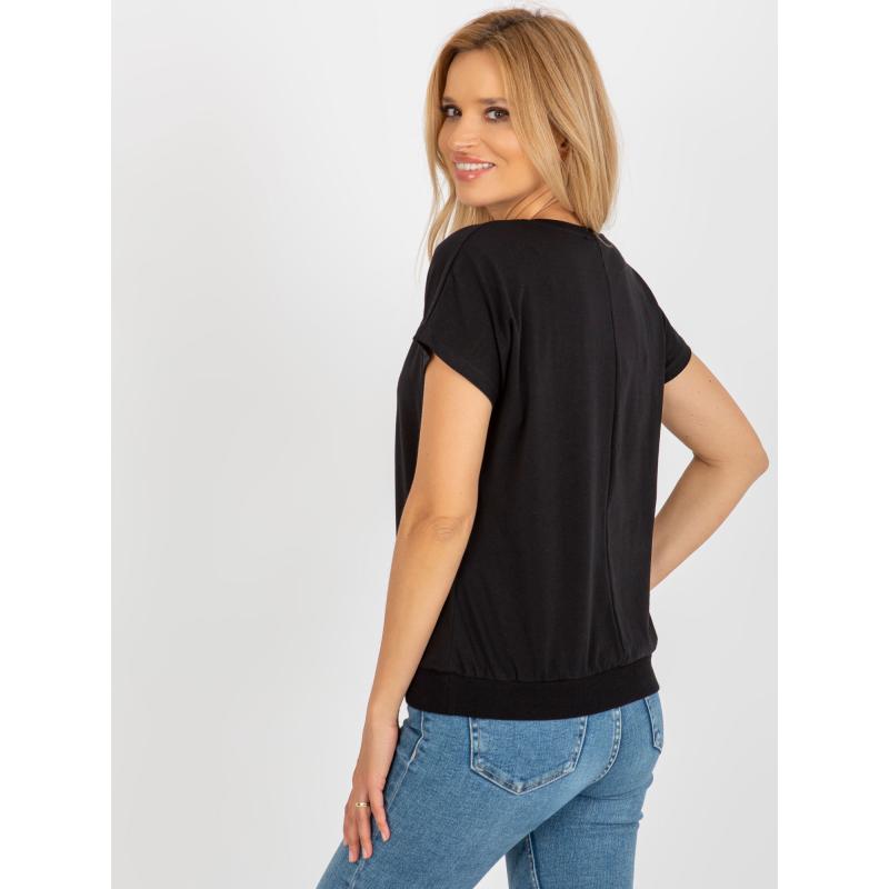 Dámská halenka s potiskem RUE PARIS černá 