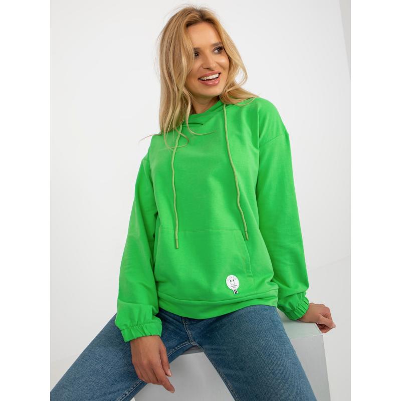 Női pulóver KLOKA foltokkal zöld