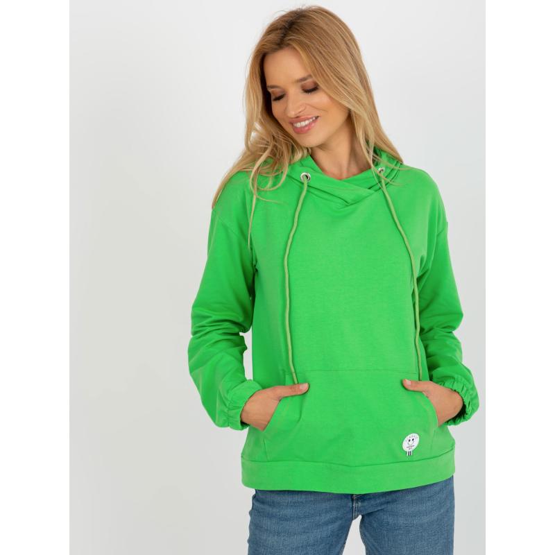 Dámská mikina s nášivkou KLOKA zelená 