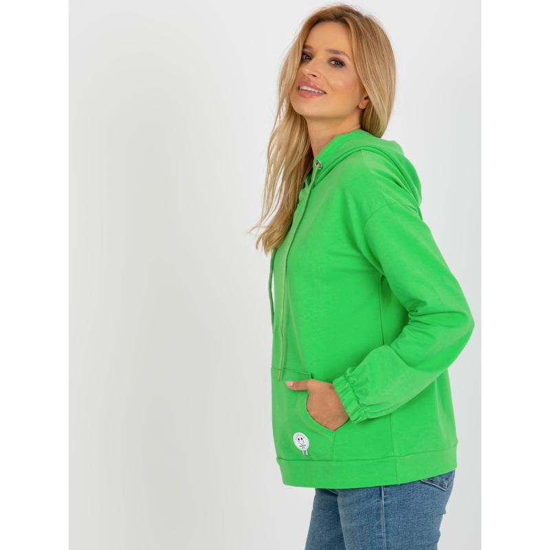 Dámská mikina s nášivkou KLOKA zelená 