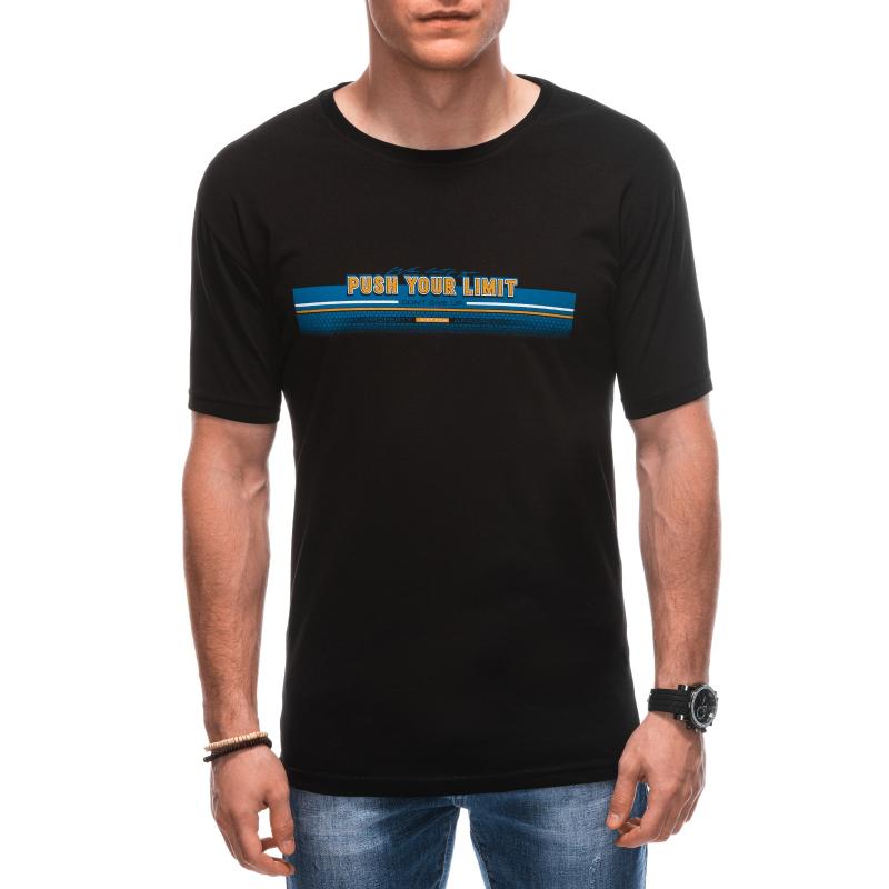 Pánske tričko s potlačou S1846 čierne
