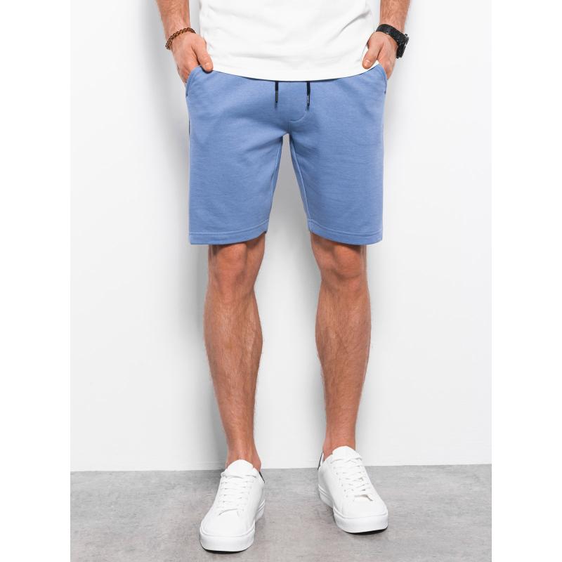 Pánské teplákové šortky s lemováním V3 W359 modré