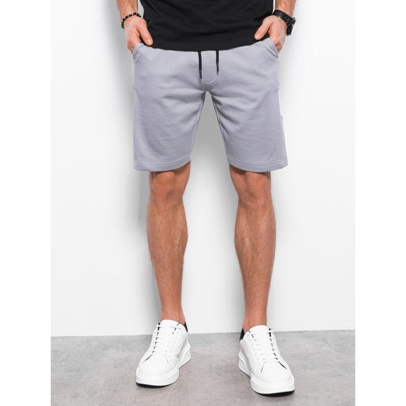 Pánske tepláky s leopardím pruhom 93 W359 sivé