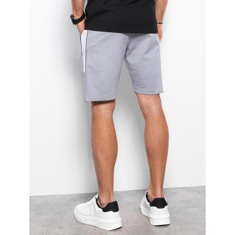 Pánske tepláky s leopardím pruhom 93 W359 sivé