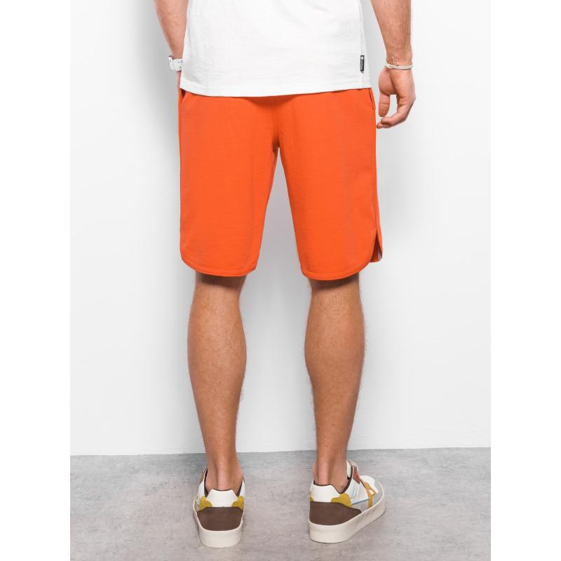 Pánske teplákové šortky s lemovaním V5 W360 oranžové