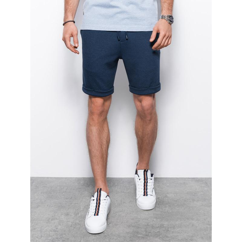 Pánské pletené šortky V1 OM-SRCS-0107 tmavě modré 