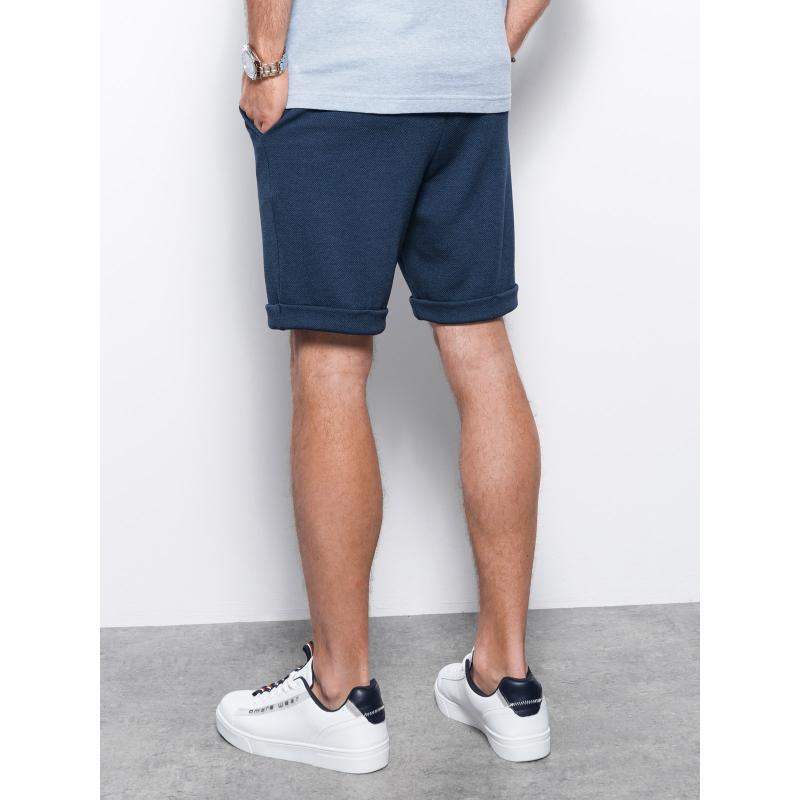 Pánské pletené šortky V1 OM-SRCS-0107 tmavě modré 