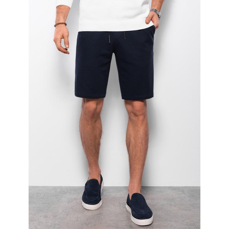 Pánské pletené šortky V1 OM-SRCS-0110 tmavě modrá 