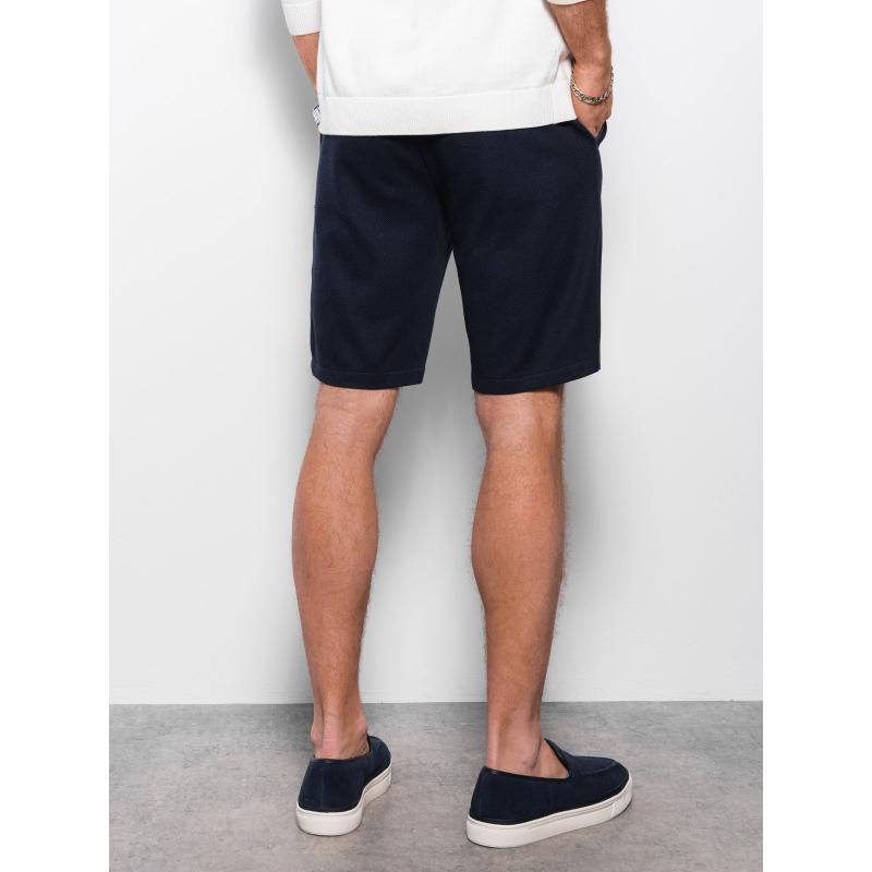 Pánské pletené šortky V1 OM-SRCS-0110 tmavě modrá 