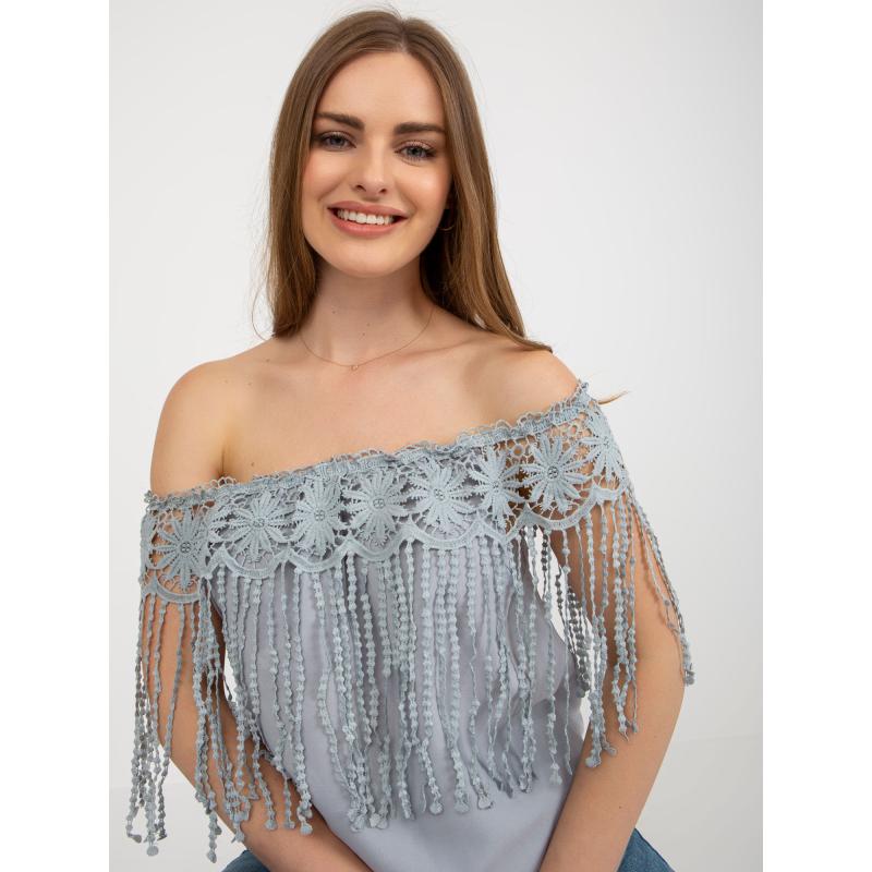 Dámská halenka se střapci GAIR šedá