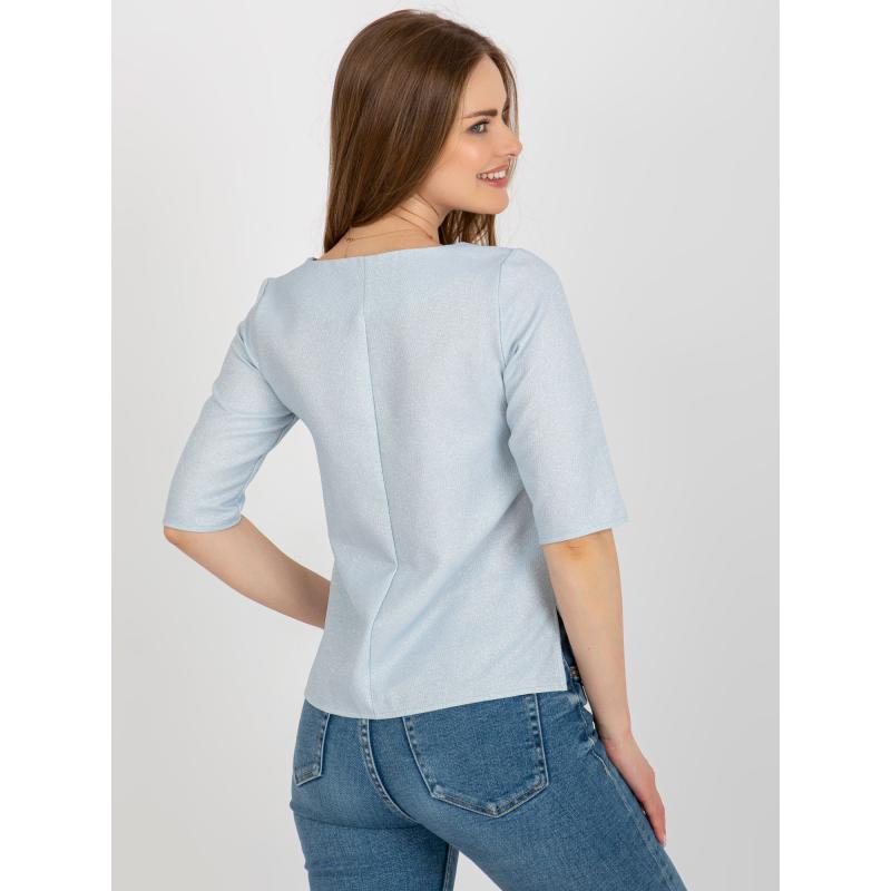 Női blúz csipkével DALA világoskék