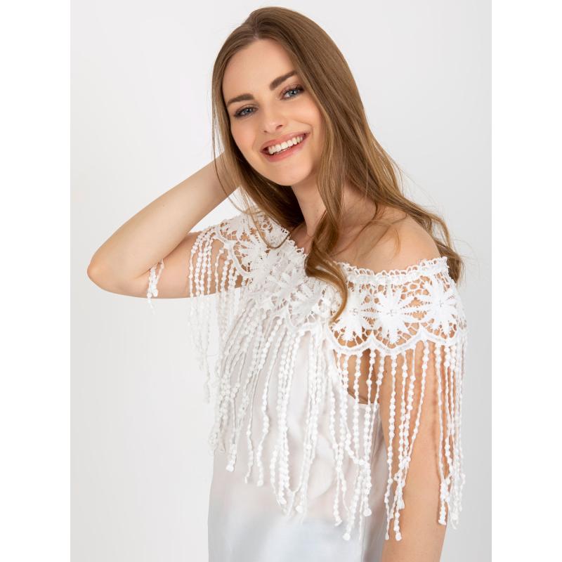 Női blúz csipkével SPANGA fehér