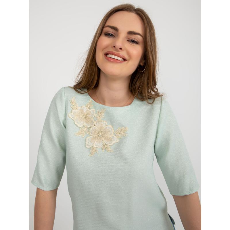 Dámská halenka s krátkým rukávem JOE mentolová