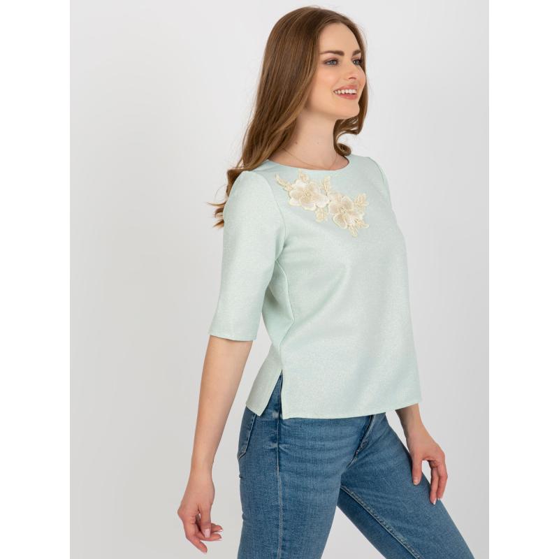 Dámská halenka s krátkým rukávem JOE mentolová