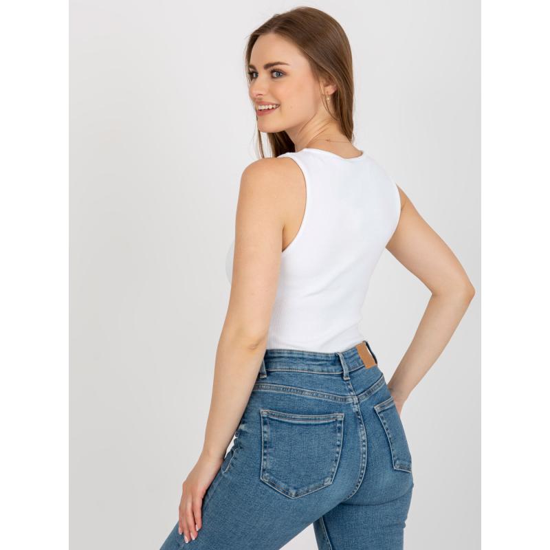 Női V-nyakú bodysuit AUSTA fehér