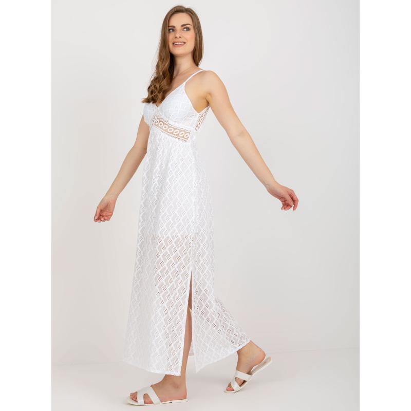 Dámské šaty se zavazováním OCH BELLA bílé 