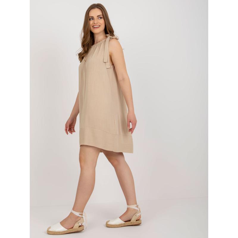 Dámské šaty oversize OCH BELLA béžové 