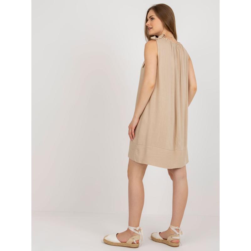 Dámské šaty oversize OCH BELLA béžové 