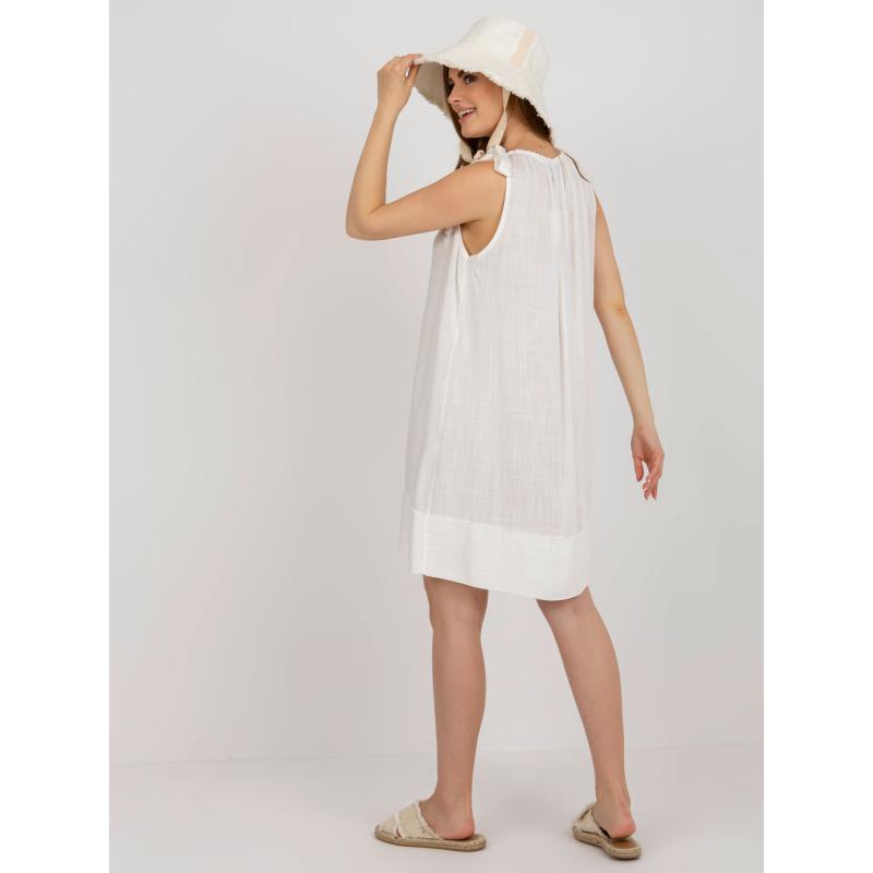 Dámské šaty bez rukávů OCH BELLA ecru