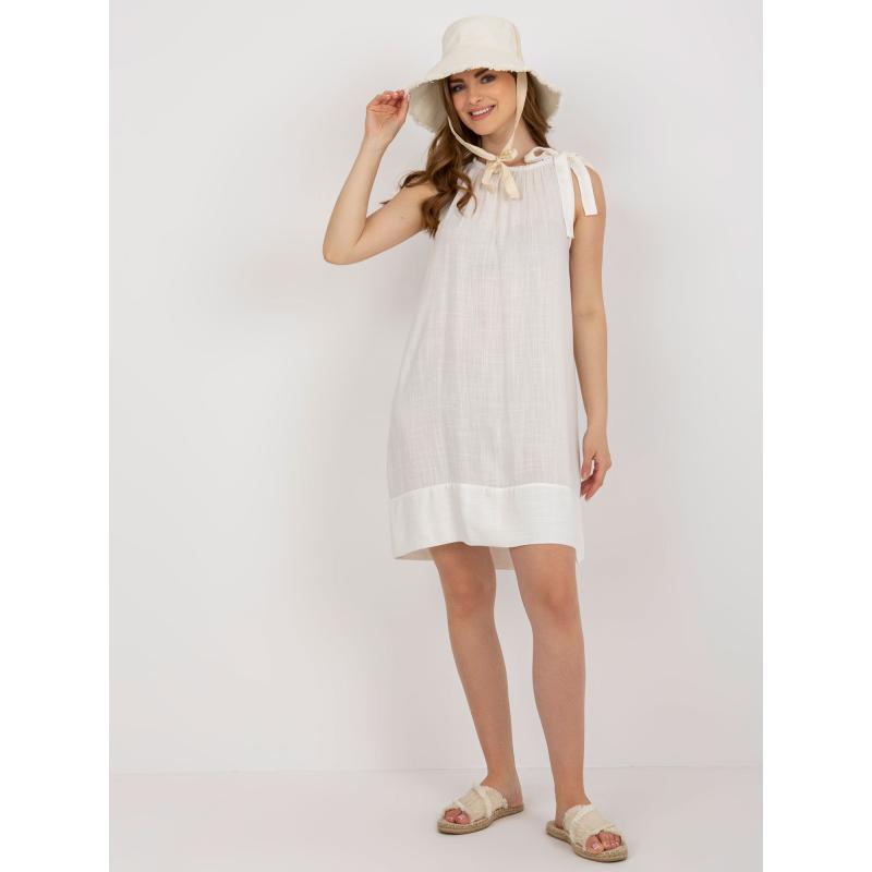 Dámské šaty bez rukávů OCH BELLA ecru