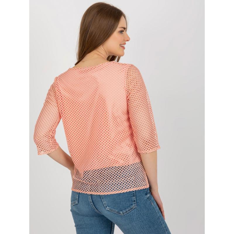 Dámska blúzka s kvetmi ALTAIR broskyňová