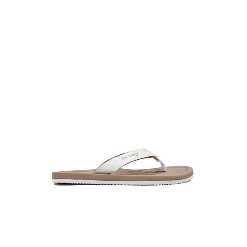 Biele béžové dámske šľapky