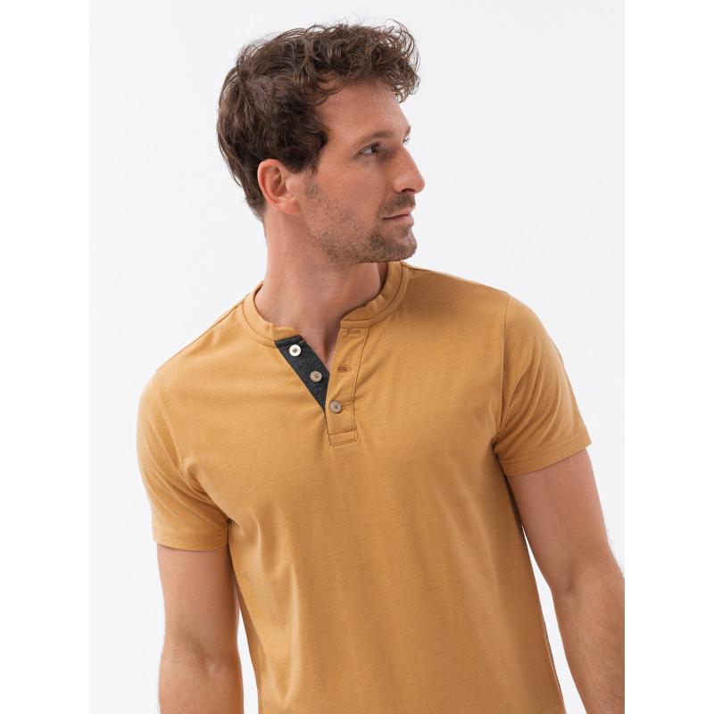 Pánske jednofarebné tričko S1390 žlté