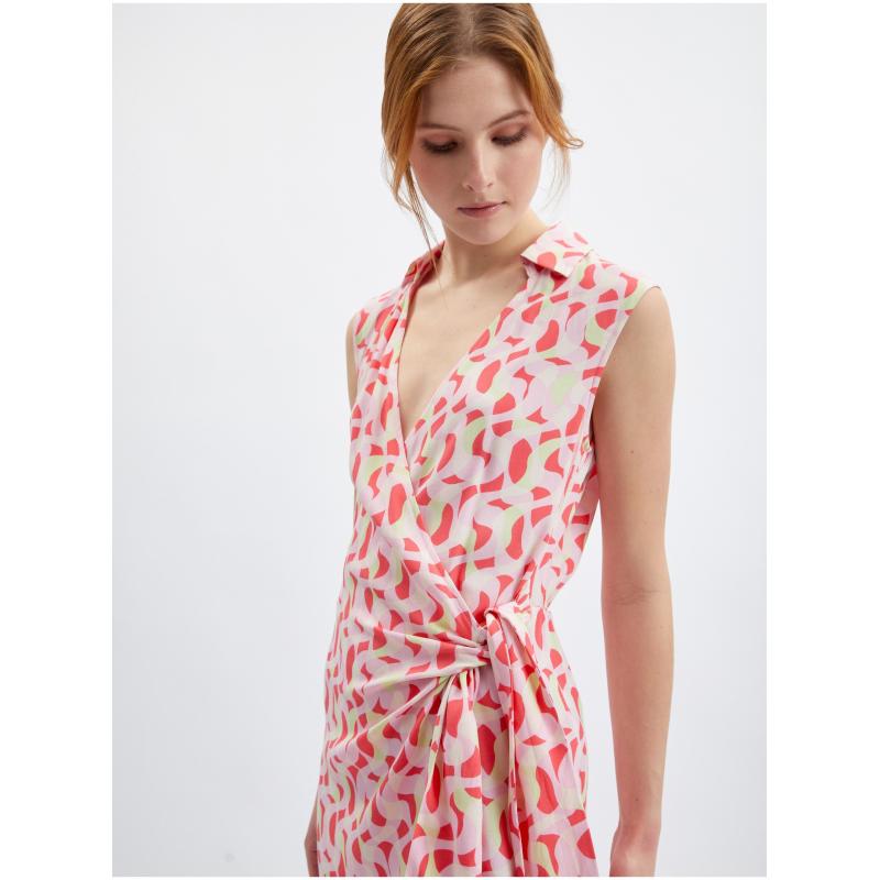 Rózsaszín női mintás ruha
