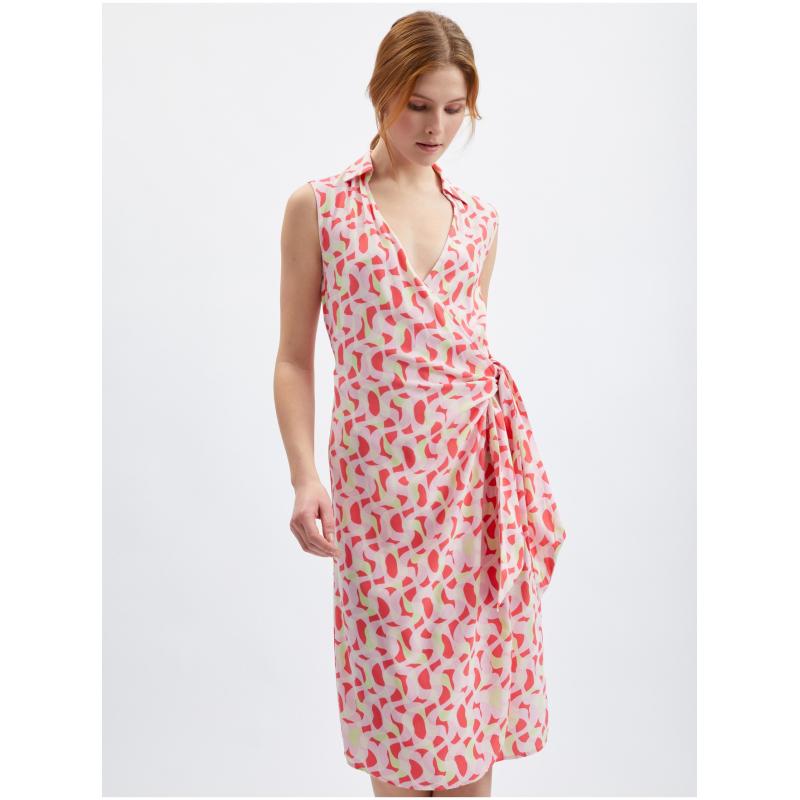 Rózsaszín női mintás ruha