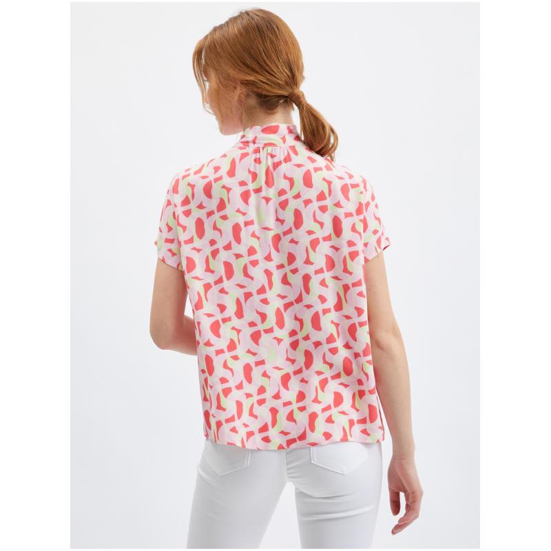 Rózsaszín női mintás blúz