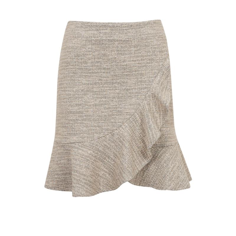 Svetlohnedá dámska pruhovaná sukňa