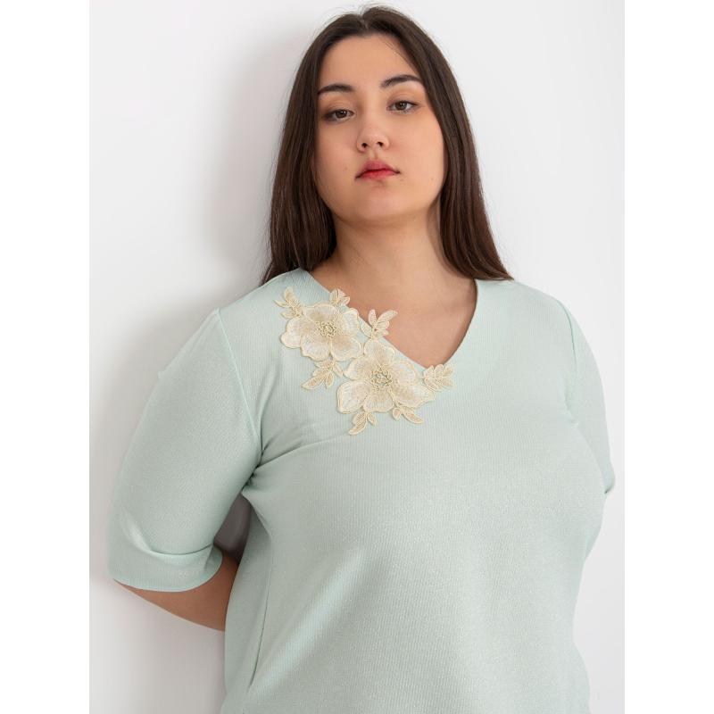 Női elegáns plusz méretű blúz MYCHELLE menta