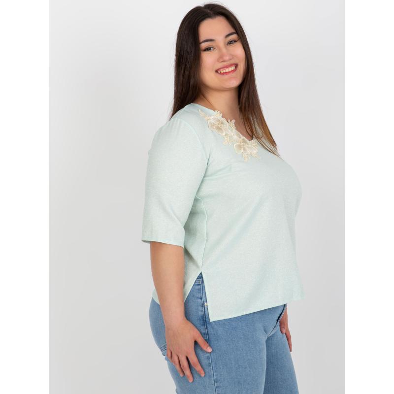 Női elegáns plusz méretű blúz MYCHELLE menta