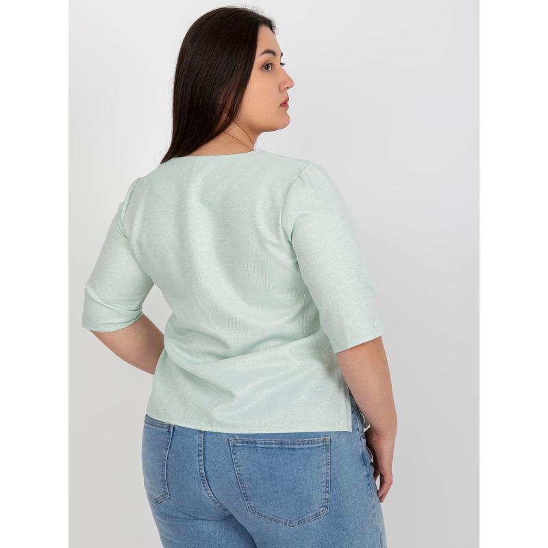 Női elegáns plusz méretű blúz MYCHELLE menta