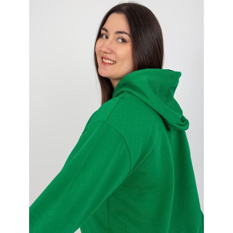 Női nyomtatott pamut plus size blúz PATRICE zöld