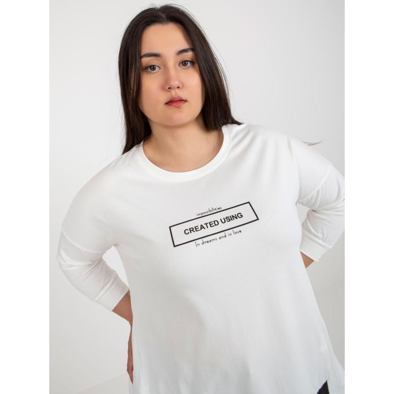 Női 3/4-es ujjú plus size tunika LEONELLE ekrü