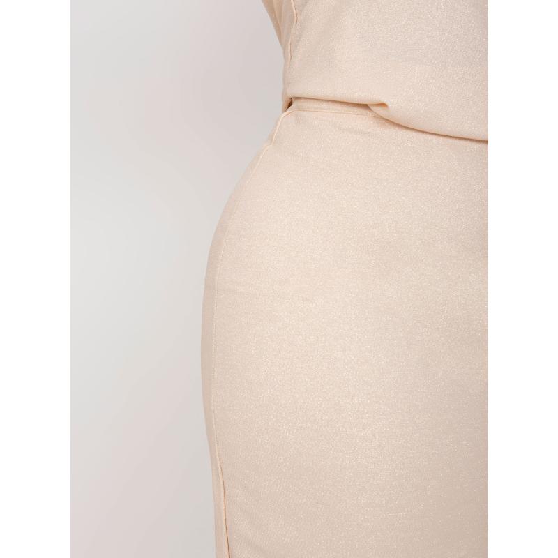 Dámská sukně plus size broskvová ANCELIN světle 