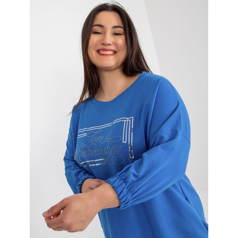 Dámské šaty plus size MILLIE tmavě modré 